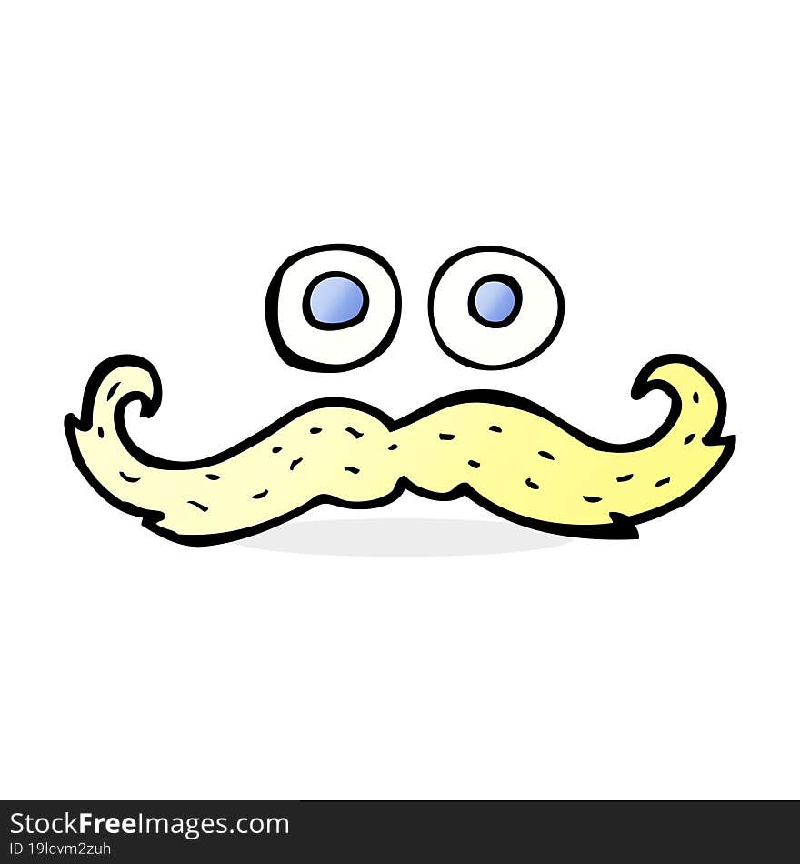 cartoon eyes and mustache