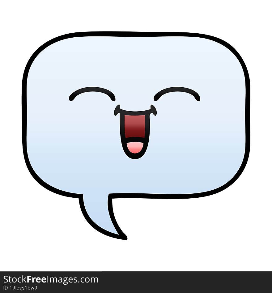 gradient shaded cartoon speech bubble