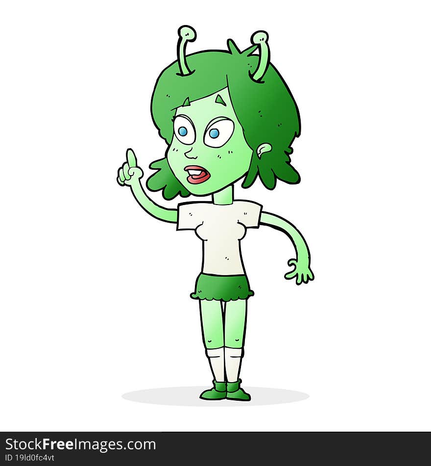 Cartoon Space Alien