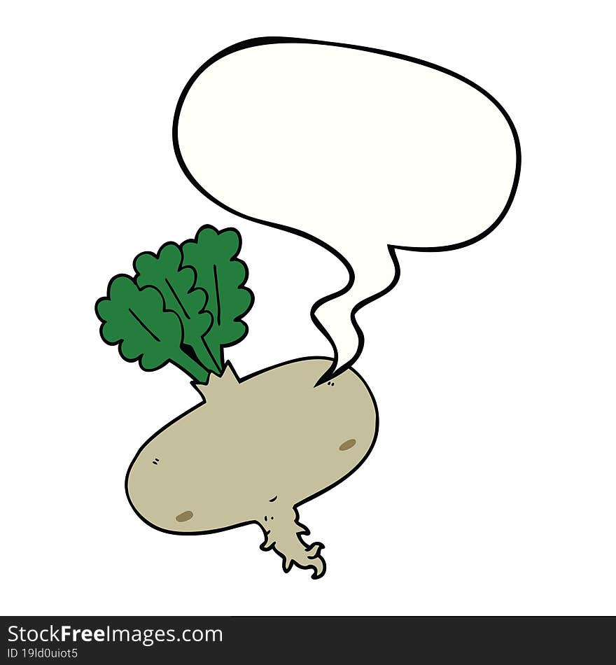 cartoon beetroot and speech bubble