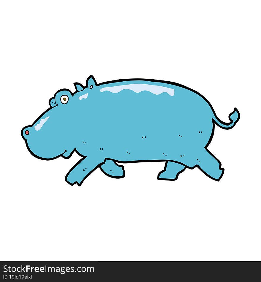 cartoon hippopotamus