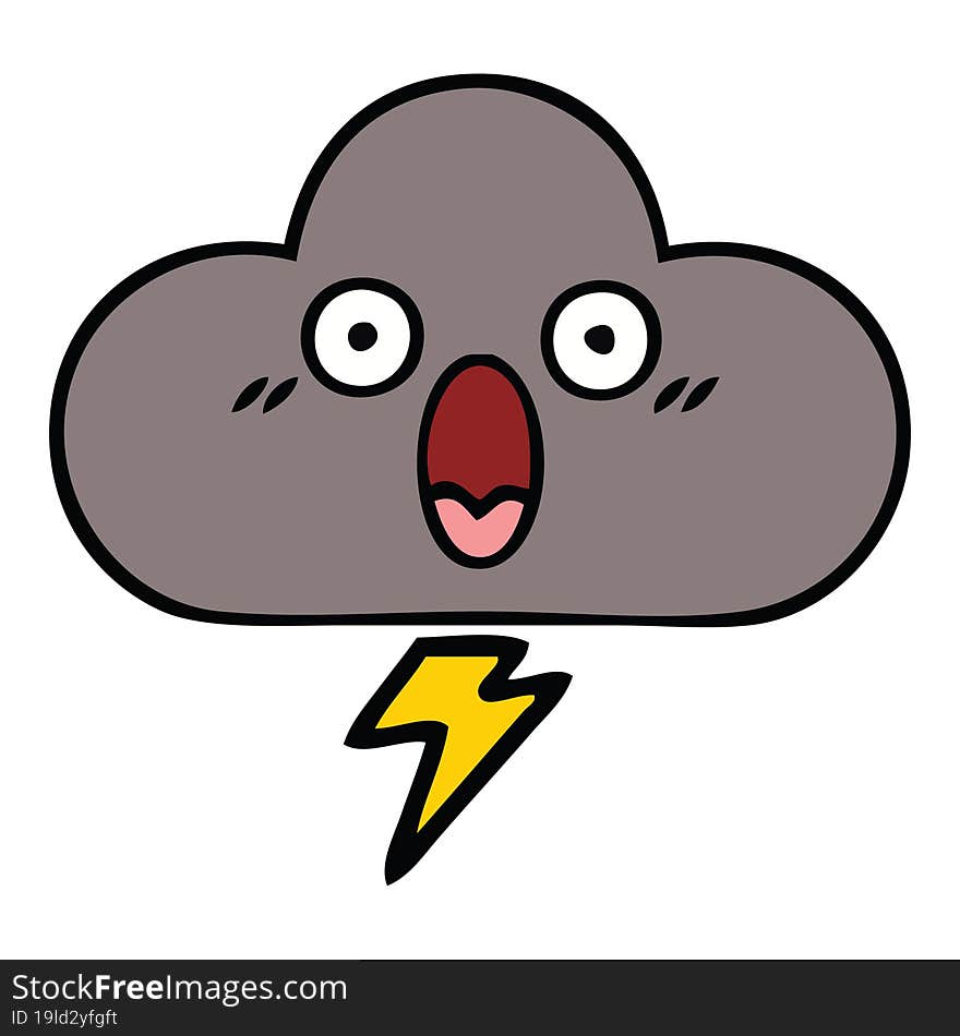 cute cartoon storm cloud