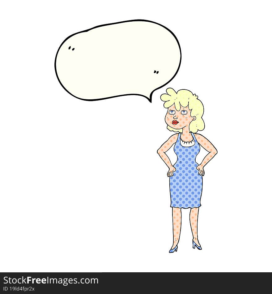 comic book speech bubble cartoon annoyed woman