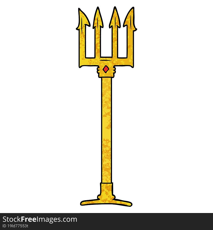 cartoon trident. cartoon trident