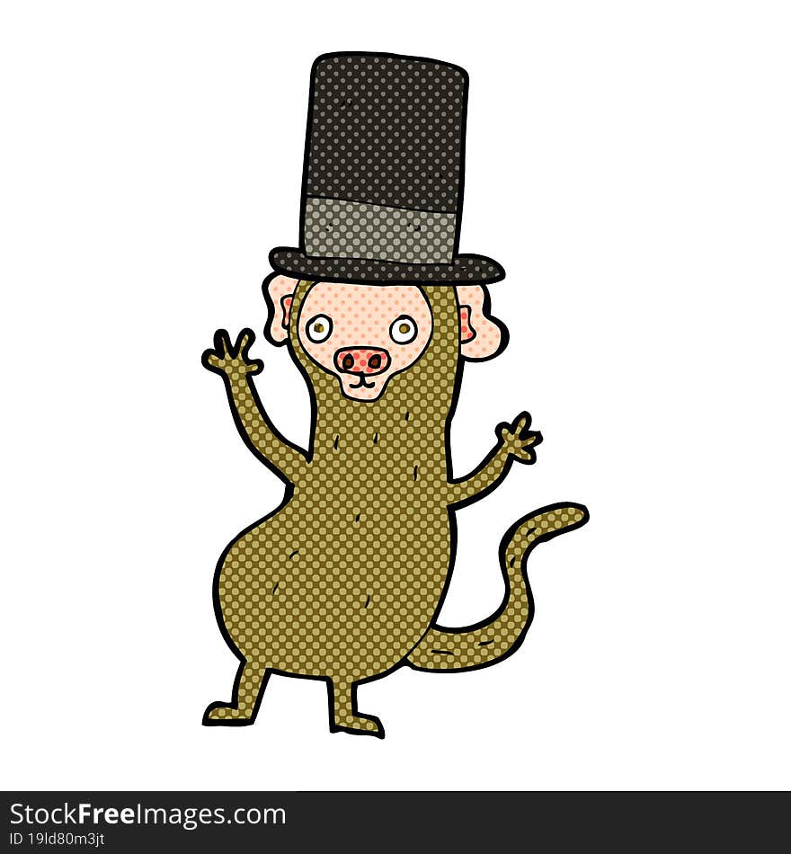 cartoon monkey in top hat