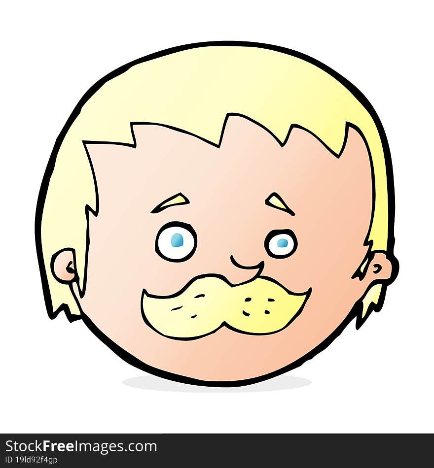 cartoon man with mustache