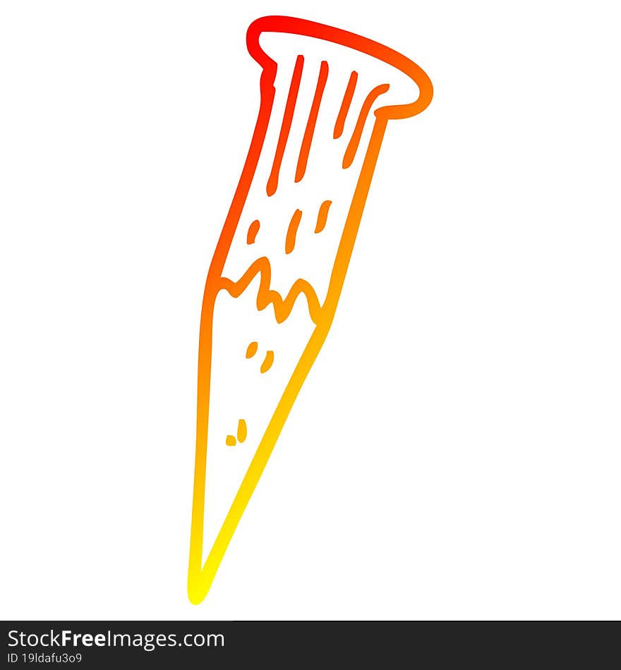 warm gradient line drawing cartoon bloody vampire stake