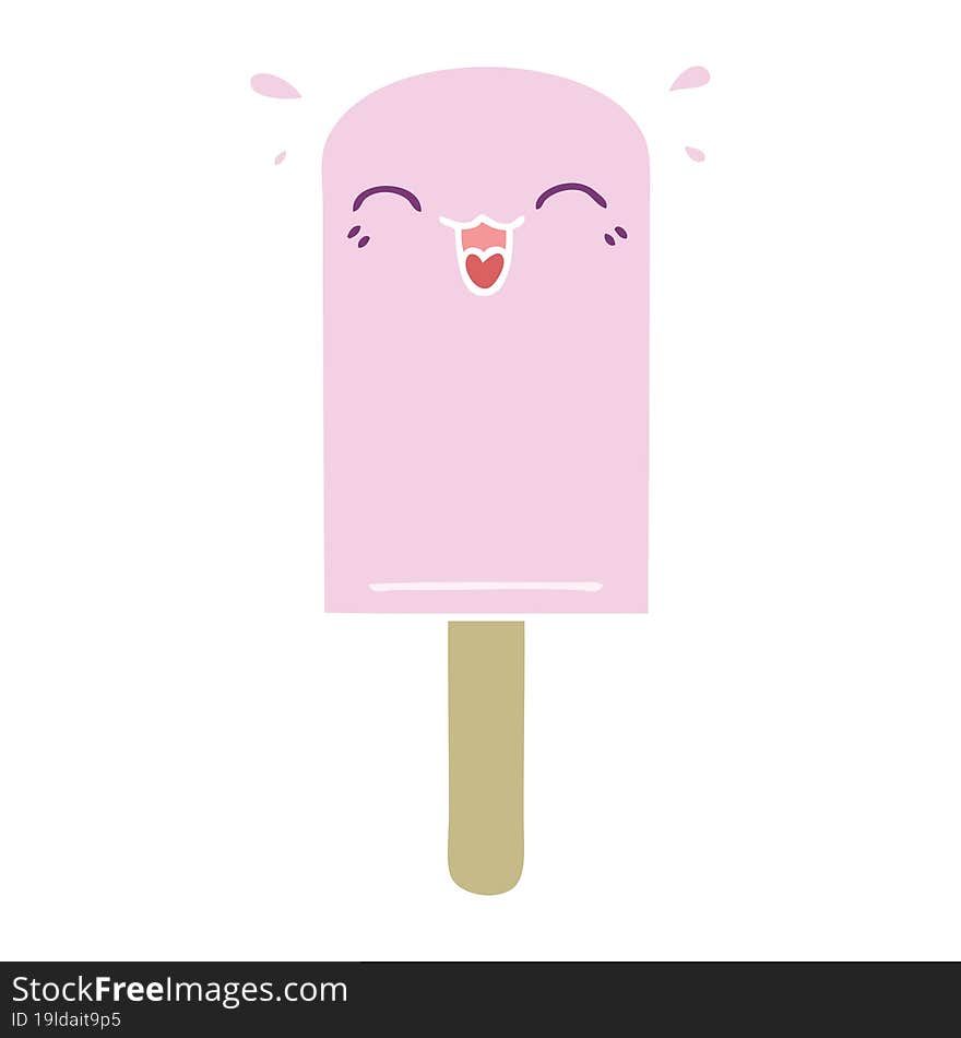 quirky hand drawn cartoon ice lolly