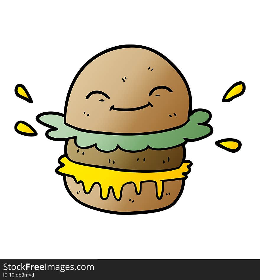 cartoon fast food burger. cartoon fast food burger