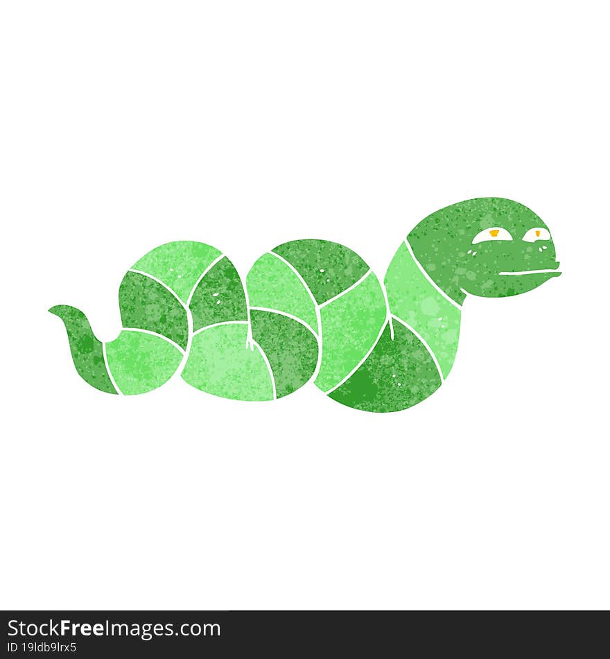 retro cartoon snake