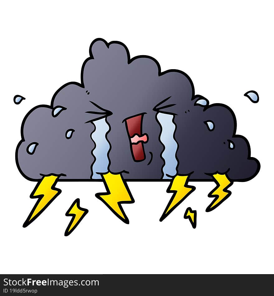 cartoon thundercloud. cartoon thundercloud