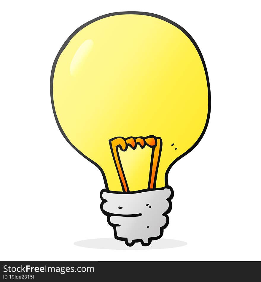 cartoon light bulb