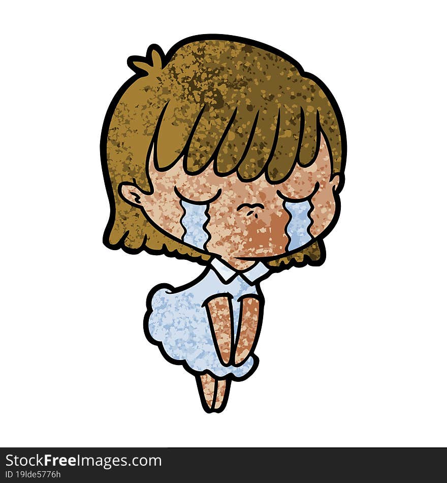 cartoon woman crying. cartoon woman crying