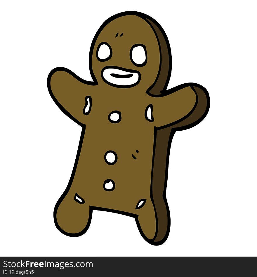 cartoon doodle gingerbread man