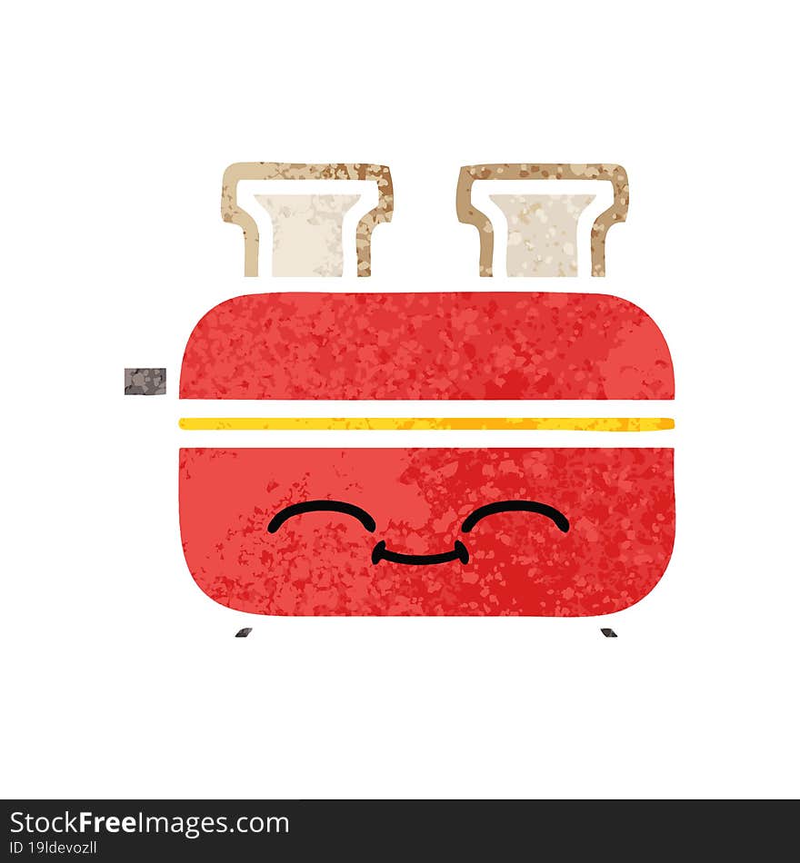 Retro Illustration Style Cartoon Of A Toaster