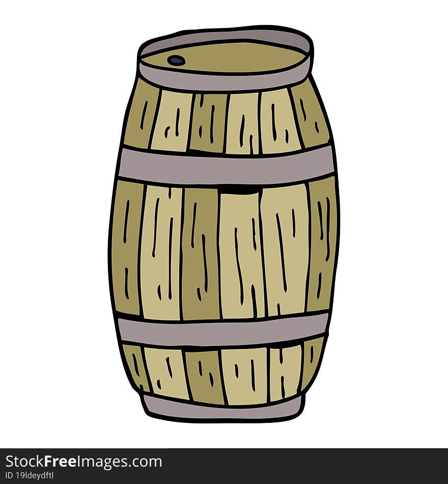 cartoon doodle beer barrel