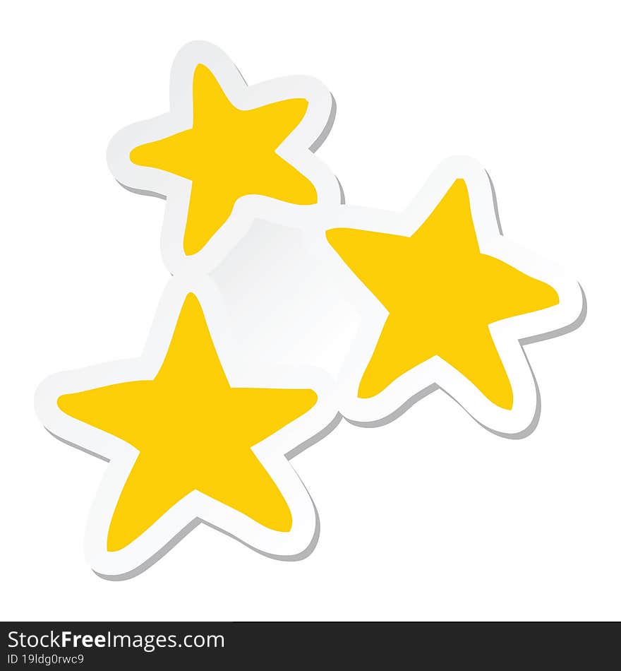 sticker of a cartoon star symbols