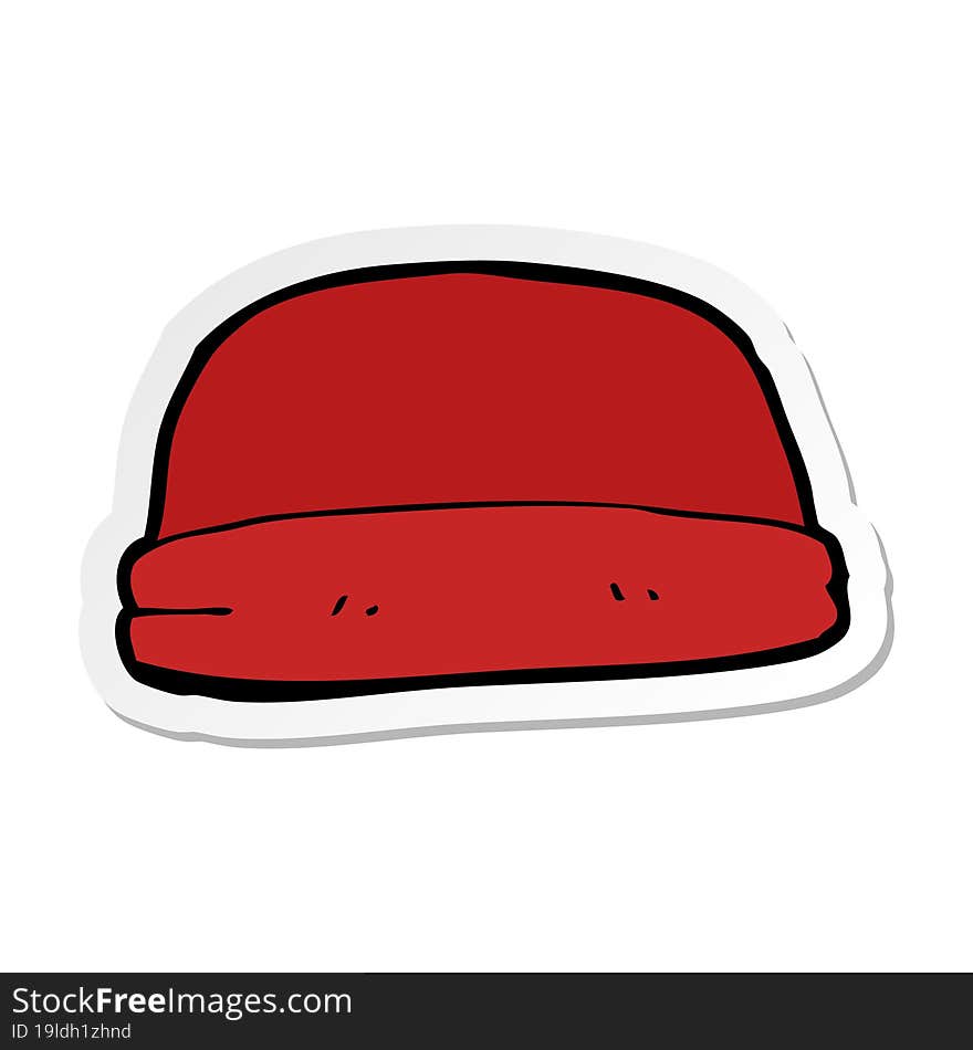 sticker of a cartoon hat