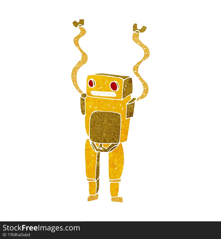 cartoon funny robot