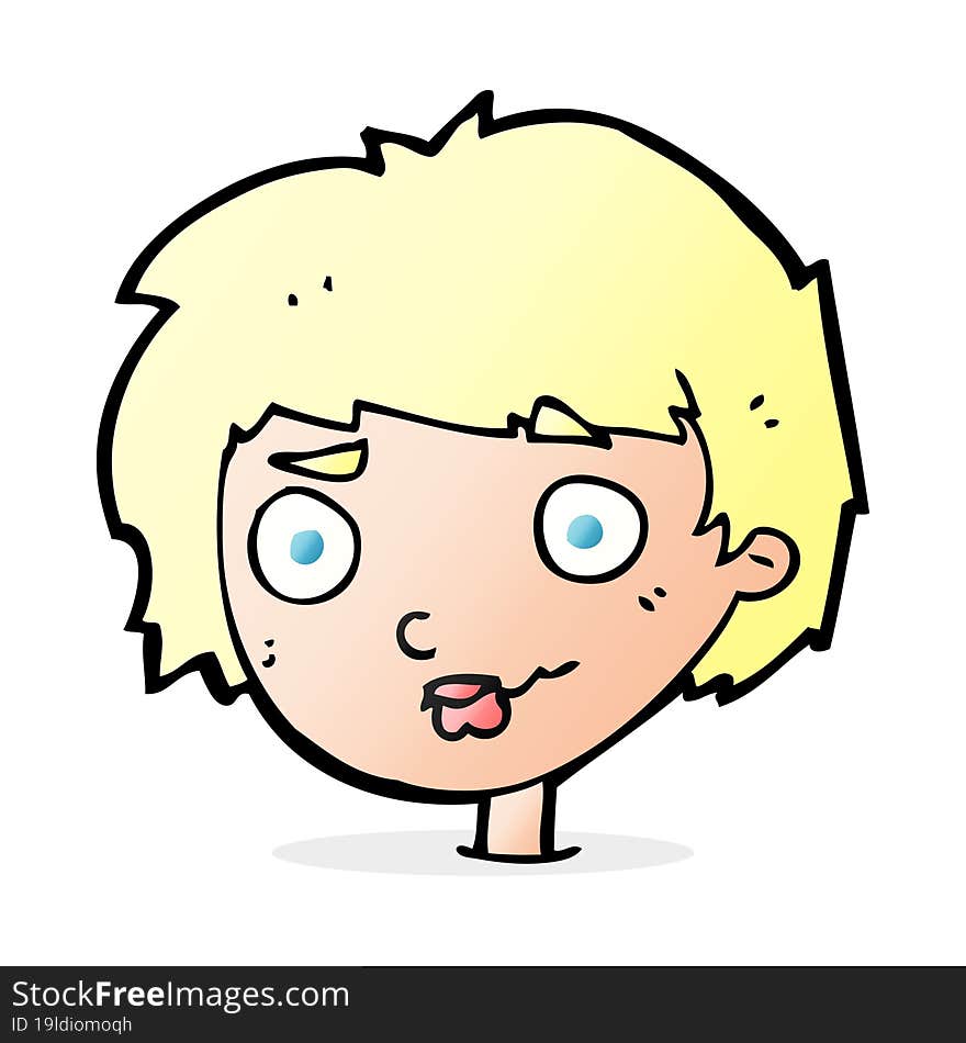 cartoon confused woman