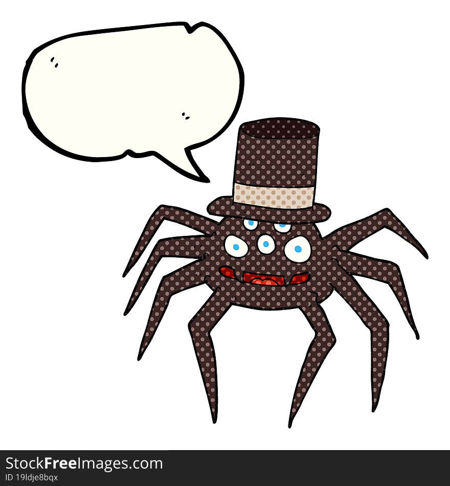 comic book speech bubble cartoon halloween spider