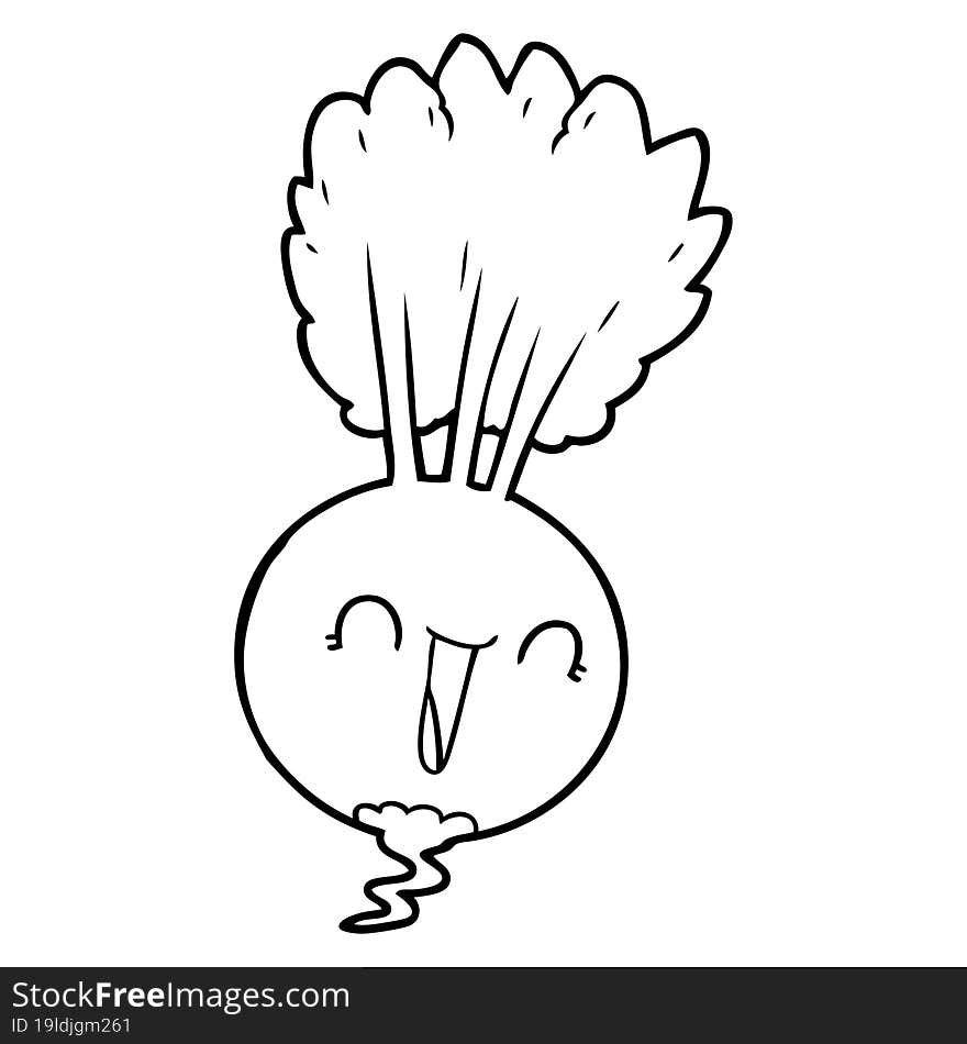 cartoon root vegetable. cartoon root vegetable