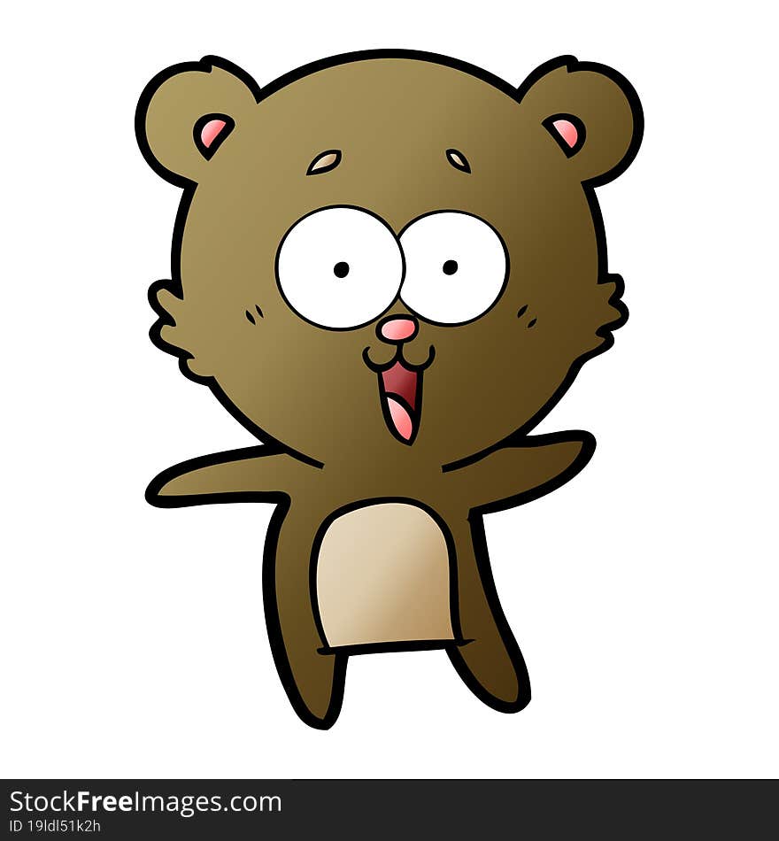 laughing teddy  bear cartoon. laughing teddy  bear cartoon