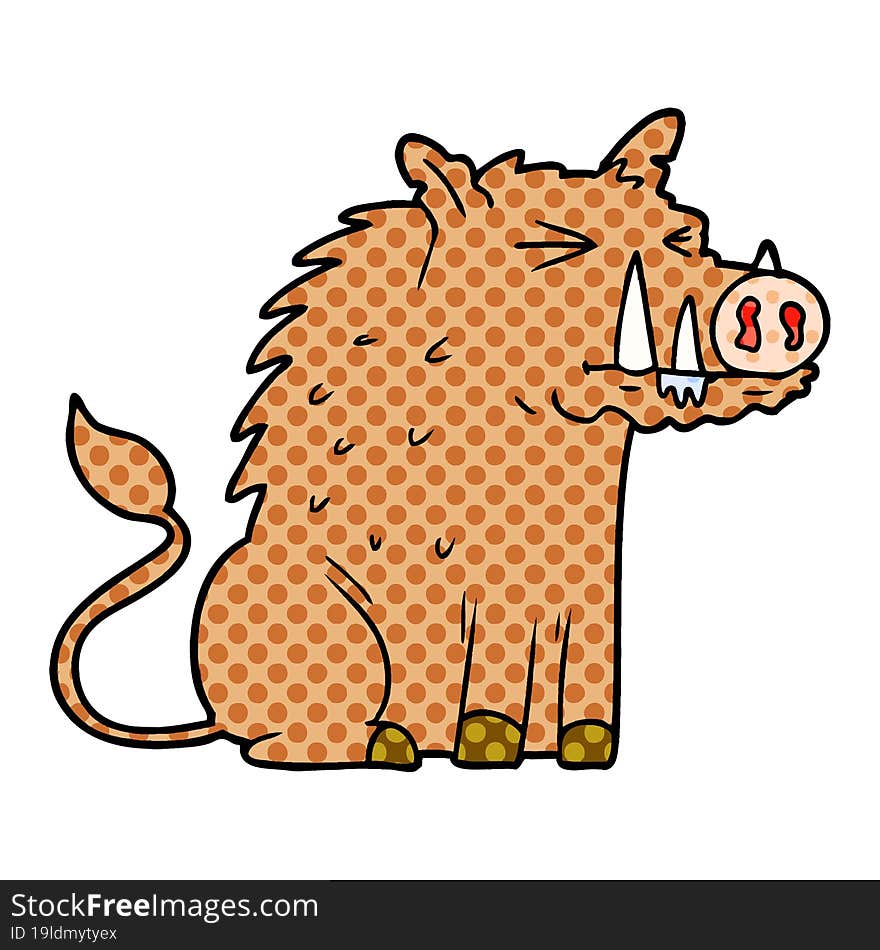 cartoon warthog. cartoon warthog