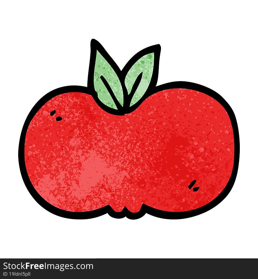 Cartoon Doodle Apple