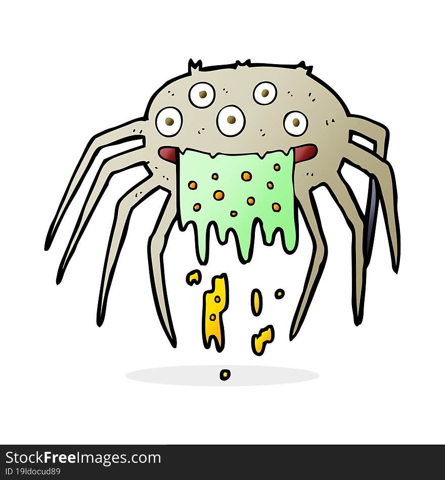 cartoon gross halloween spider