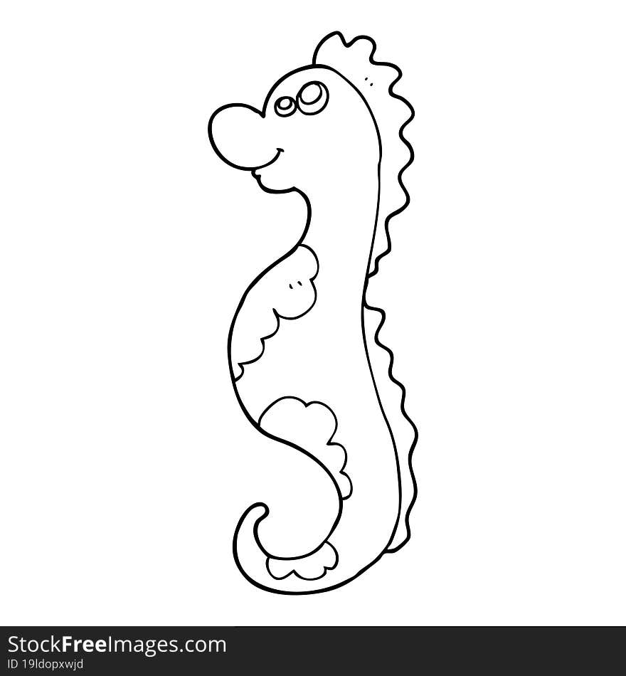 cartoon sea horse