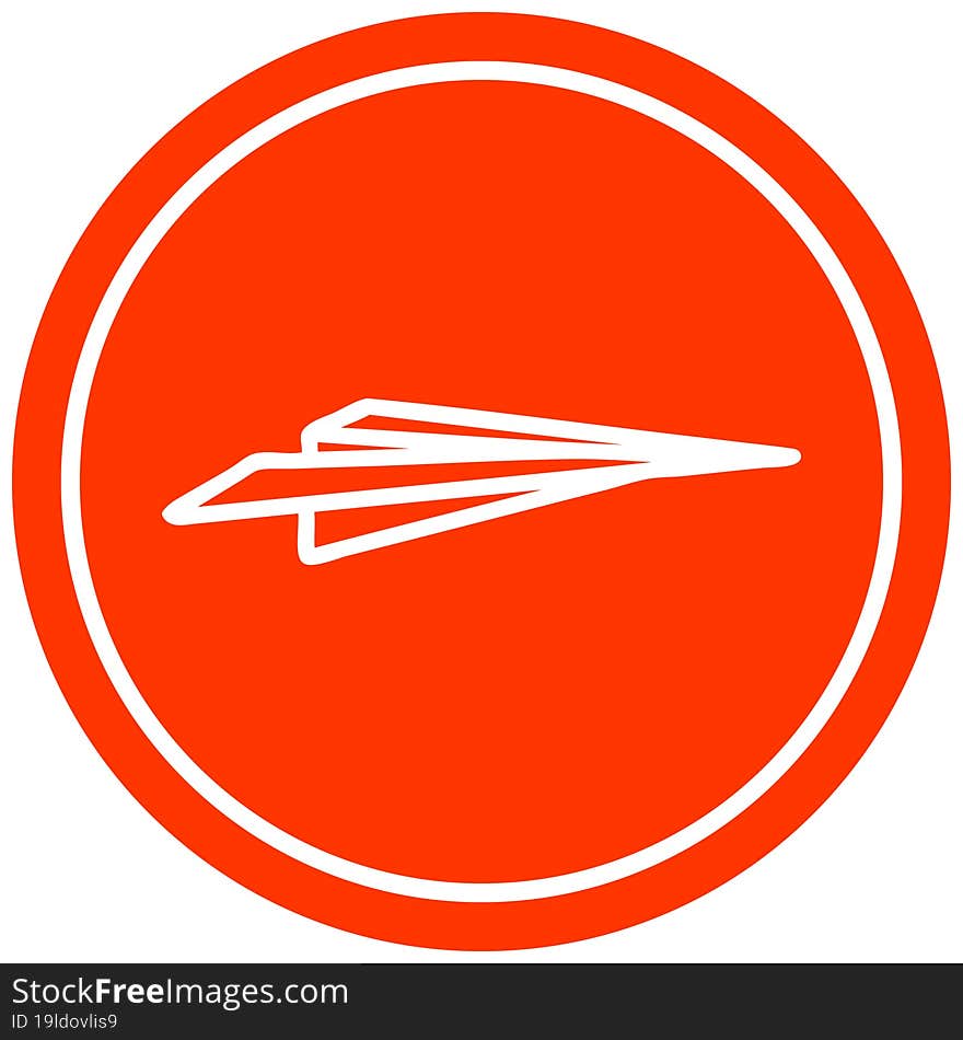 paper plane circular icon