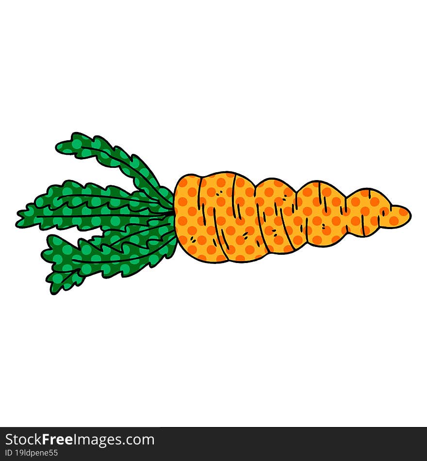 comic book style quirky cartoon carrot. comic book style quirky cartoon carrot