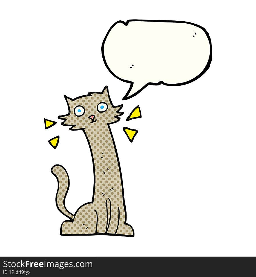 comic book speech bubble cartoon cat