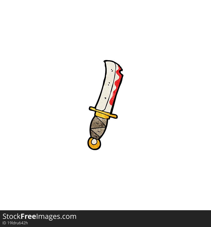 cartoon bloody knife