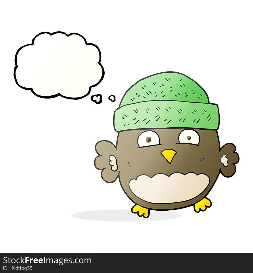 Thought Bubble Cartoon Cute Owl