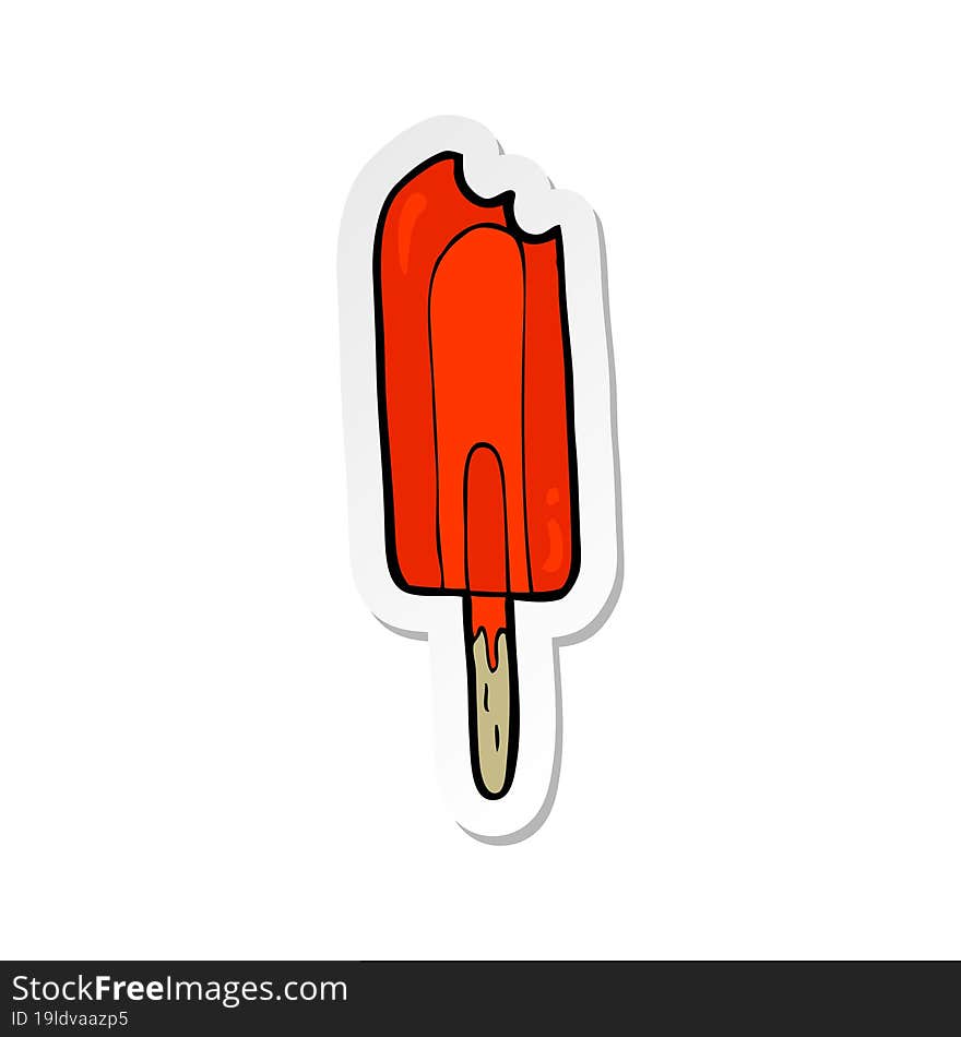 sticker of a cartoon ice lolly