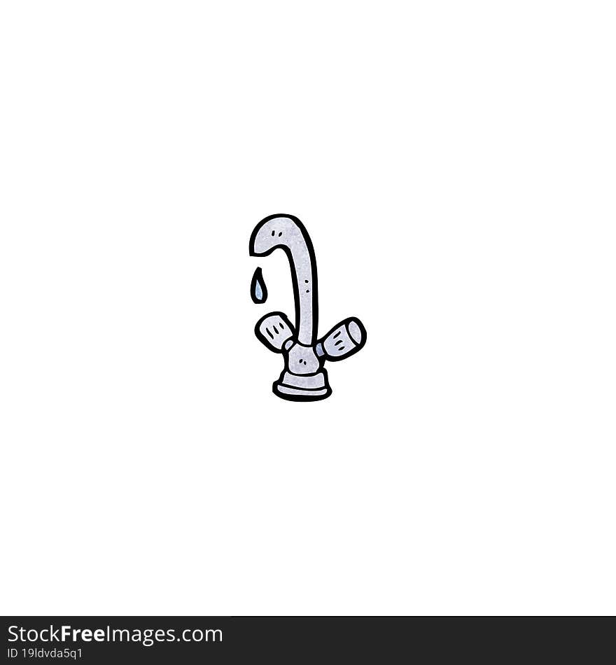 cartoon dripping faucet