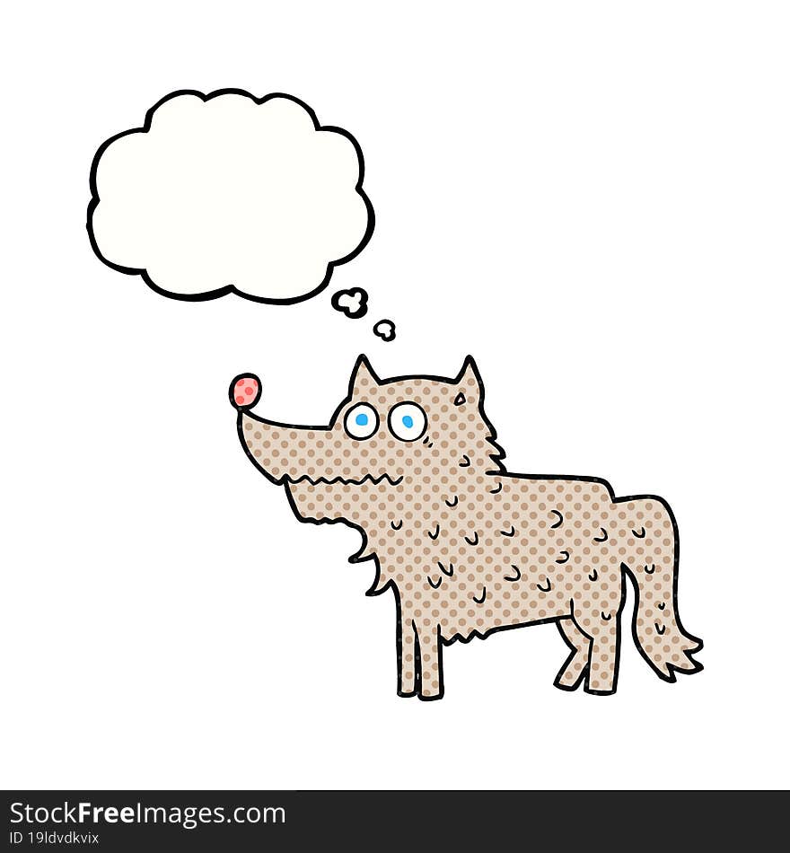 Thought Bubble Cartoon Dog