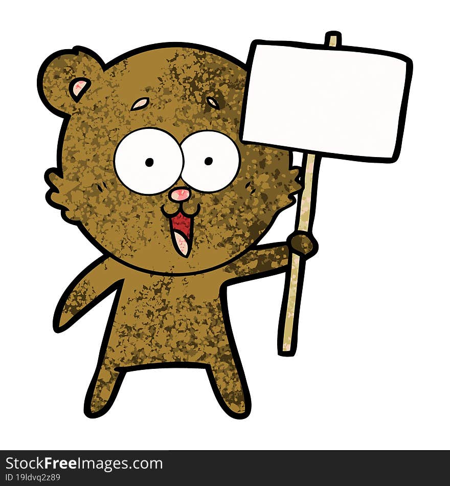 laughing teddy  bear cartoon. laughing teddy  bear cartoon