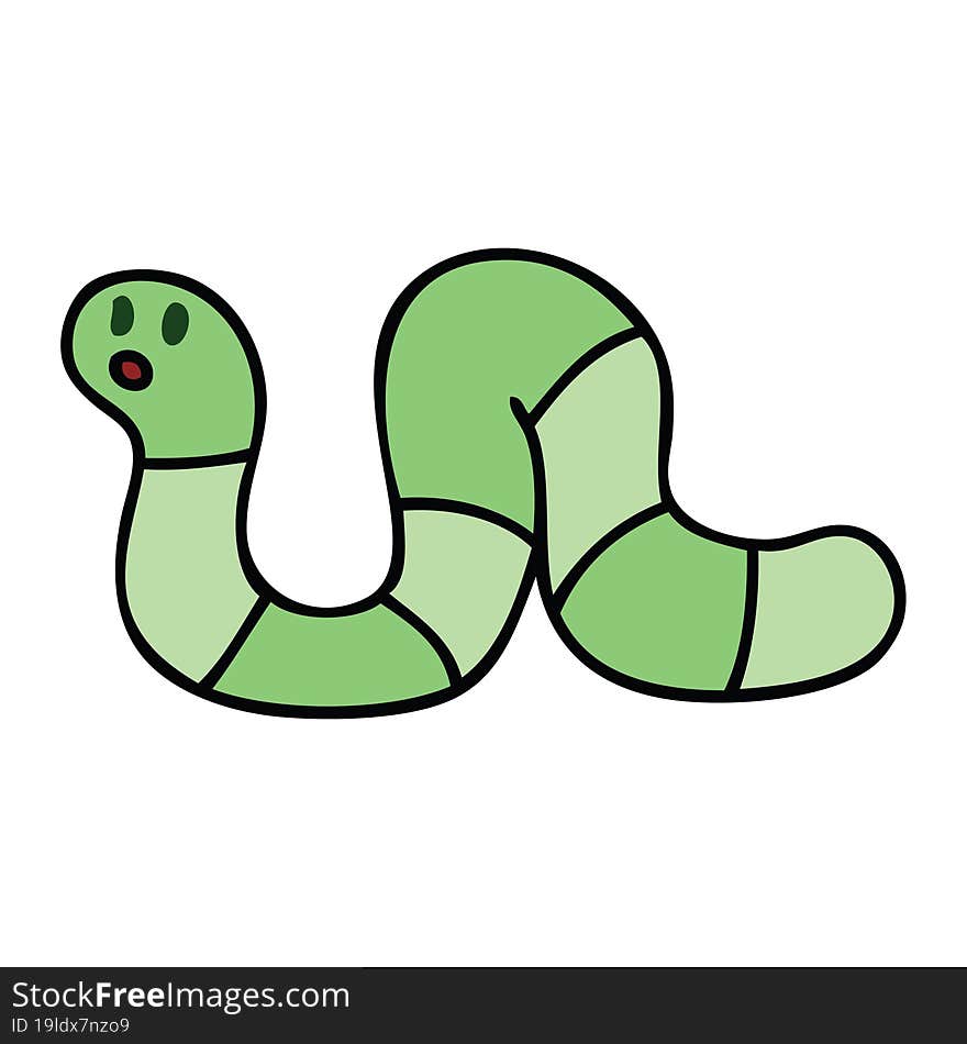 Quirky Hand Drawn Cartoon Snake