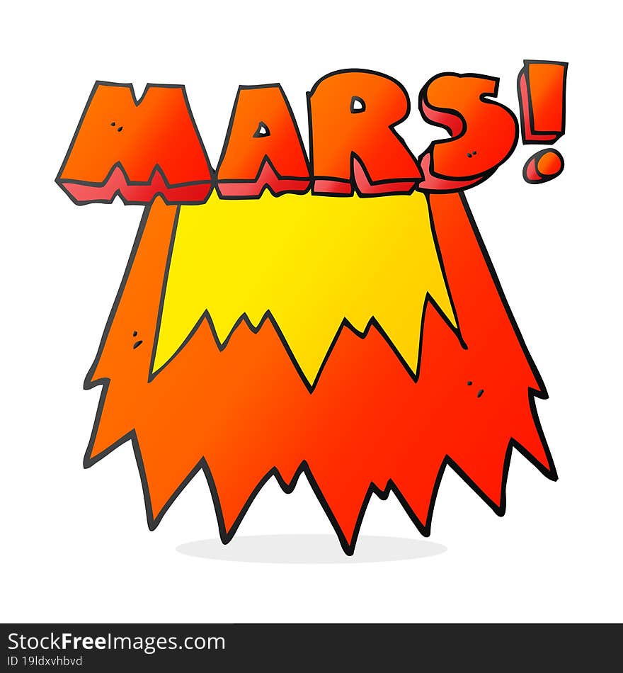 Cartoon Mars Text Symbol