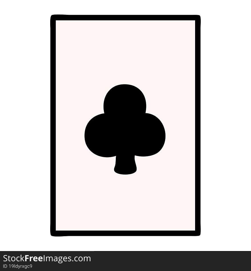 traditional tattoo of the ace of clubs