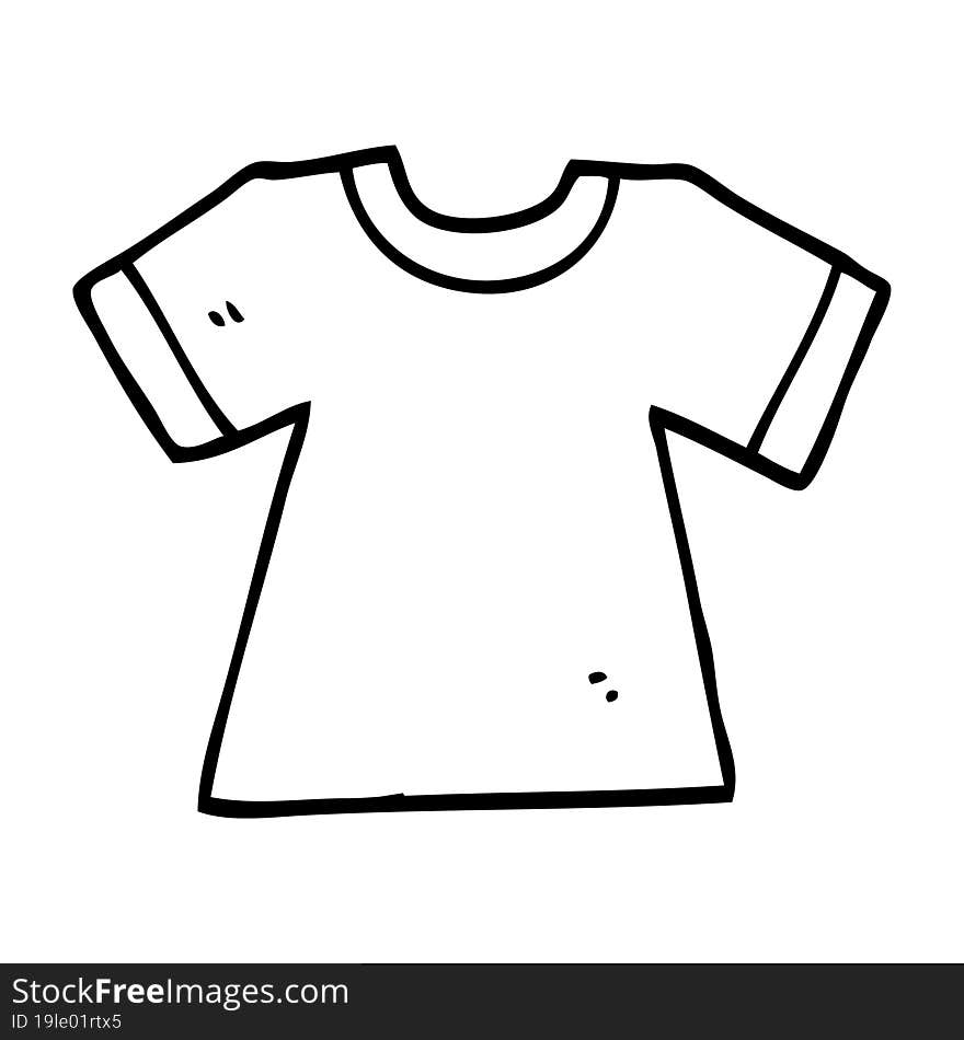 line drawing cartoon tee shirt