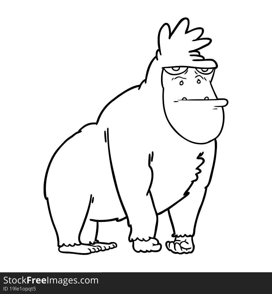 cartoon gorilla. cartoon gorilla