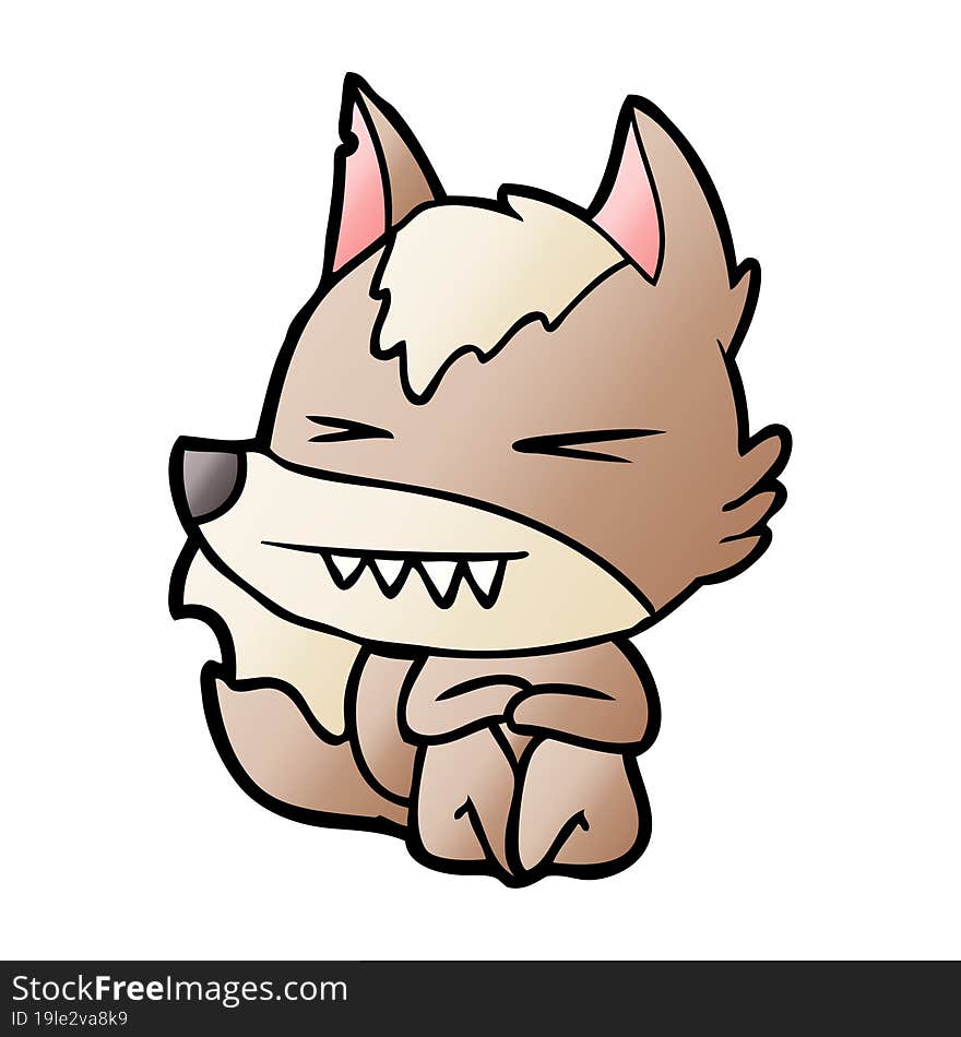 angry wolf cartoon. angry wolf cartoon