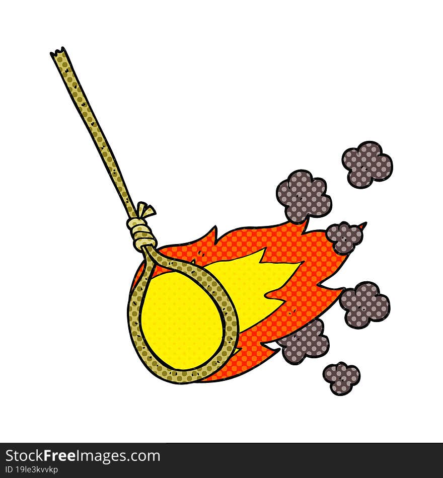 cartoon flaming noose