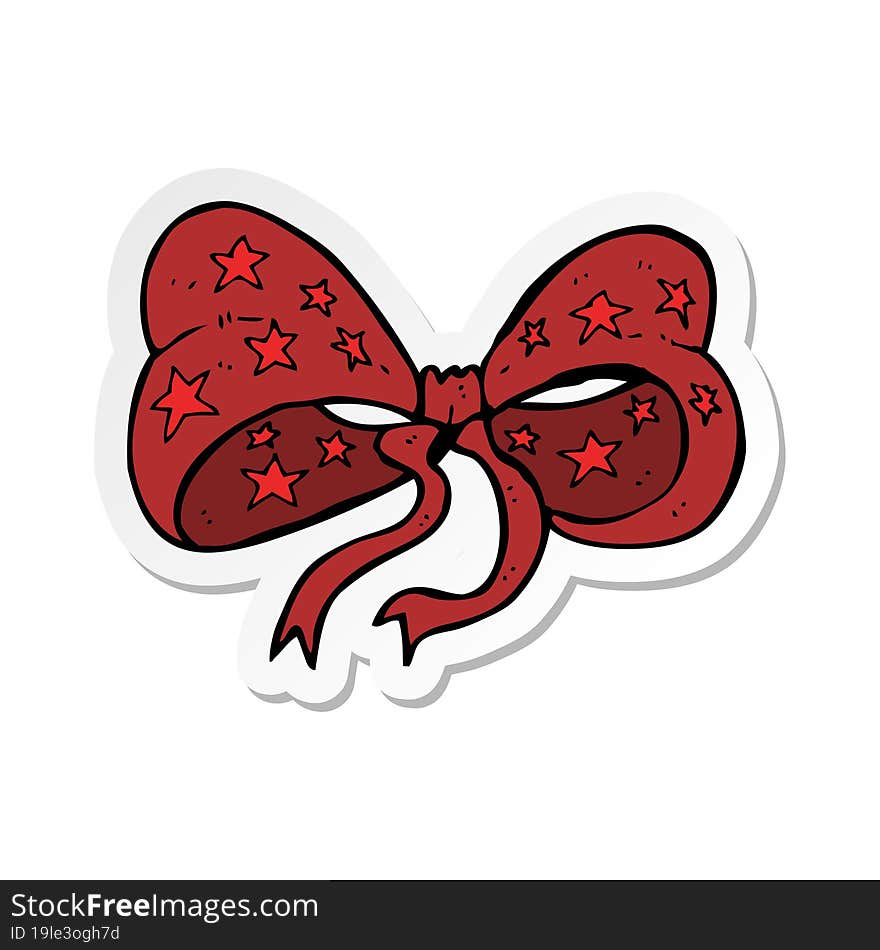 sticker of a cartoon bow tie