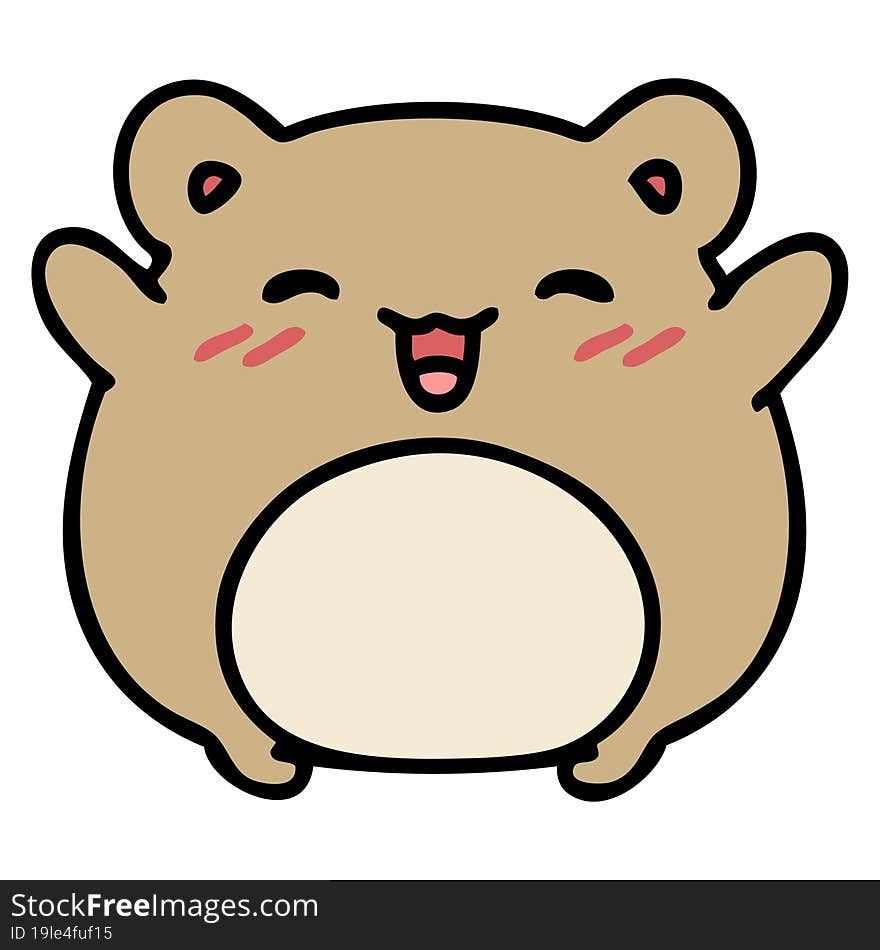 cartoon of a cute hamster. cartoon of a cute hamster