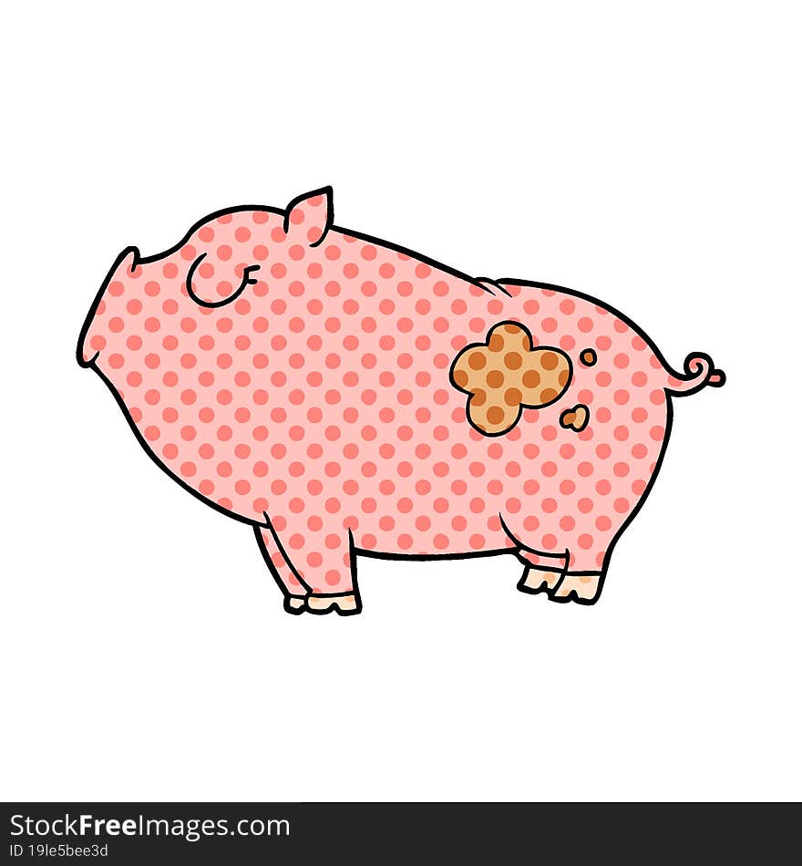 cartoon pig. cartoon pig